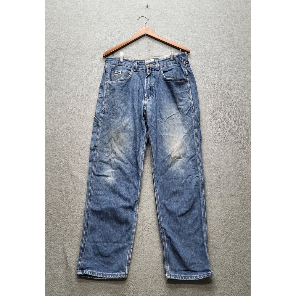 Tyndale FR Men Jeans 32X32 Blue Denim Carpenter FLF 800 Workwear 29" Inseam READ